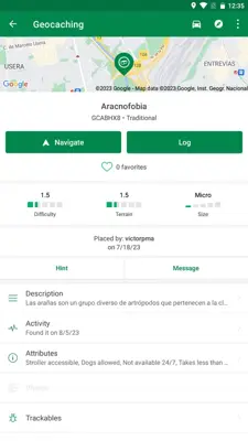 Geocaching android App screenshot 1